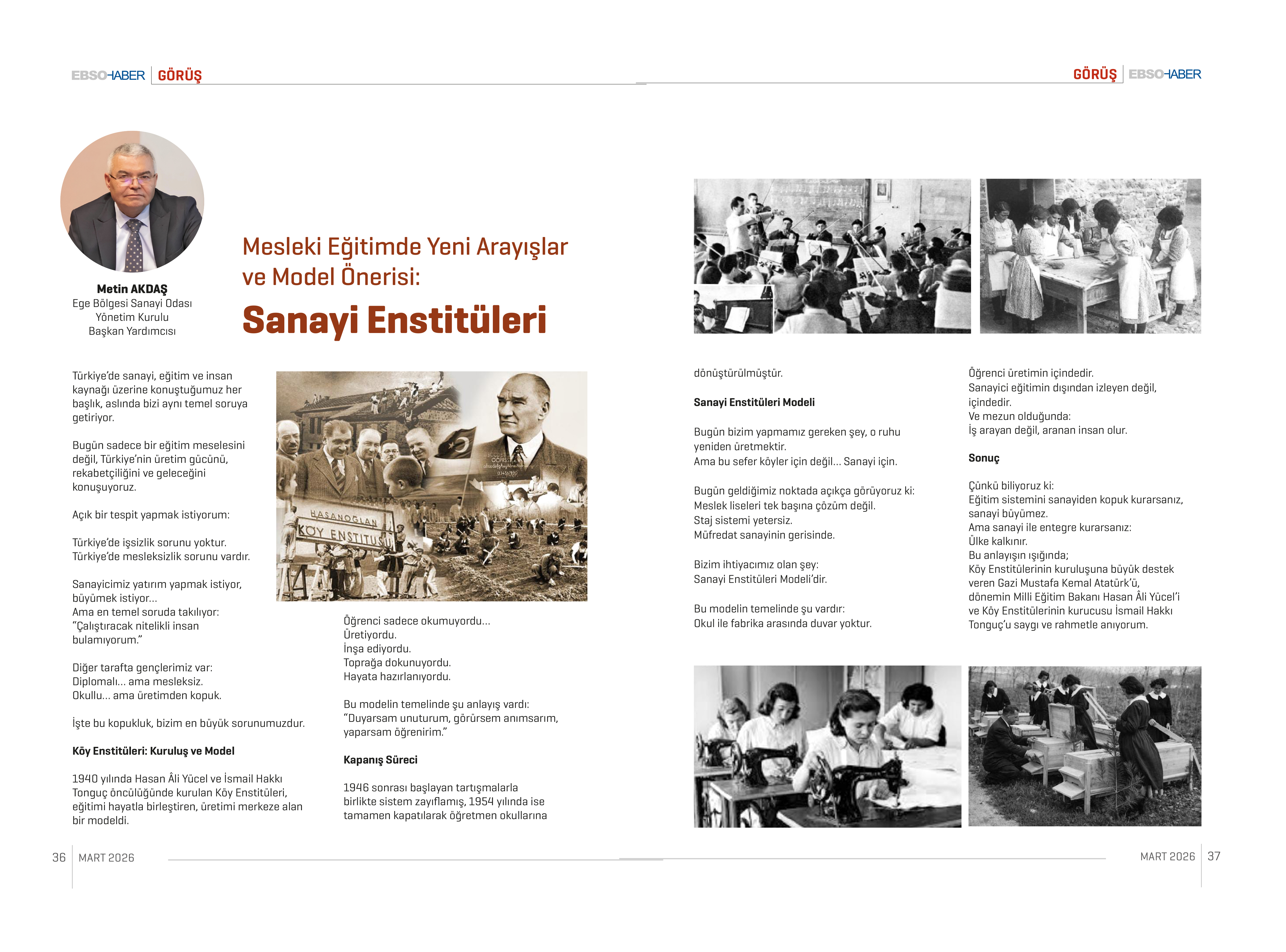 Model Önerisi: Sanayi Enstitüleri